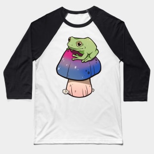 Bisexual Pride Mushroom Frog Baseball T-Shirt